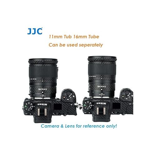  JJC Nikon Z Mount Auto Focus Automatic Extension Tubes, Macro Photography Tube for Nikon Mirrorless Camera Z50 Z5 Z6 Z7 Z6II Z7II, Closeup Portrait, Brass Mount Gilt Metal Contact, 11mm +16mm Tubes