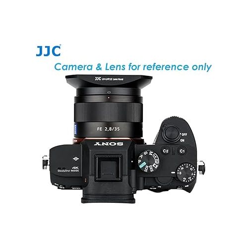  JJC Metal Dedicated Bayonet Lens Hood for Sony RX1 RX1R RX1R II Digital Camera, Sony RX1 RX1R RX1R II Metal Lens Hood, W Front Cap, Replacement of Sony LHP-1 Lens Hood