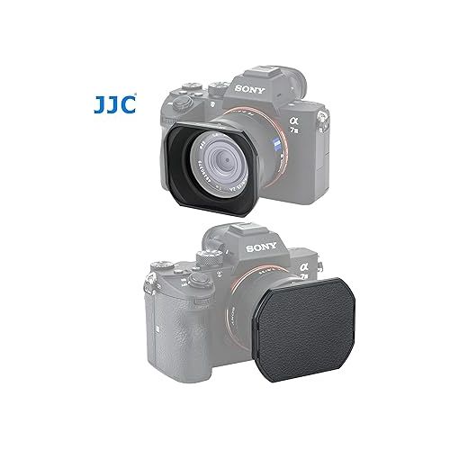  JJC Metal Dedicated Bayonet Lens Hood for Sony RX1 RX1R RX1R II Digital Camera, Sony RX1 RX1R RX1R II Metal Lens Hood, W Front Cap, Replacement of Sony LHP-1 Lens Hood