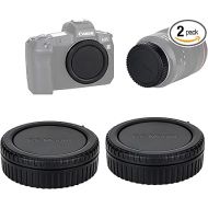 (2 Pack) JJC EOS RF Mount Body Cap, RF Mount Rear Lens Cover Cap, Camera Sensor Protective Body Cap, Compatible with Canon EOS R Mirrorless Camera EOS R RP Ra R3 R5 R6 R7 R10
