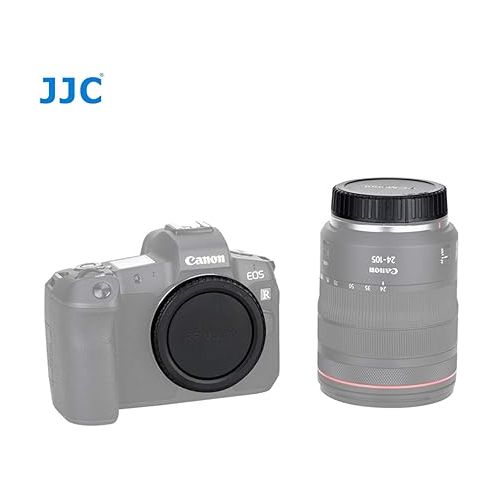  (2 Pack) JJC EOS RF Mount Body Cap, RF Mount Rear Lens Cover Cap, Camera Sensor Protective Body Cap, Compatible with Canon EOS R Mirrorless Camera EOS R RP Ra R3 R5 R6 R7 R10