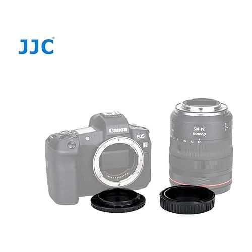  (2 Pack) JJC EOS RF Mount Body Cap, RF Mount Rear Lens Cover Cap, Camera Sensor Protective Body Cap, Compatible with Canon EOS R Mirrorless Camera EOS R RP Ra R3 R5 R6 R7 R10