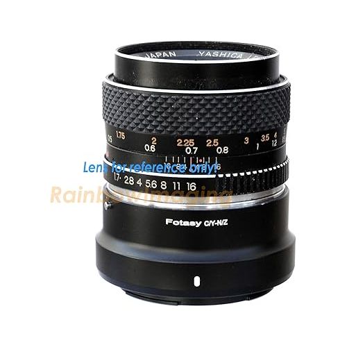  Fotasy Contax CY Lens to Nikkor Z Mount Adapter, Contax Yashica C/Y NKZ Mount Adapter, CY to Z, Compatible with Nikon Z Mount Mirrorless Camera Z 30 Z 50 Z 5 Z 6 Z 7 Z 6II Z 7II z fc Z 9