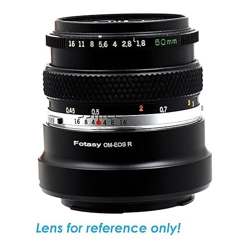  Fotasy Olympus OM Lens to Cannon EOS RF Mount Adapter, OM EOS R, OM RF Adapter, fits Olympus OM Mount Lense, Compatible with Canon EOS R Mirrorless Camera EOS R RP Ra R3 R5 R6 R7 R10