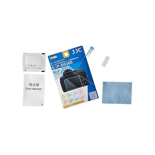  JJC GSP-D5300 9H HD 2.5D Tempered Glass LCD Screen Protector and Cleaning Cloth for Nikon D5300 ,D5500 ,D5600