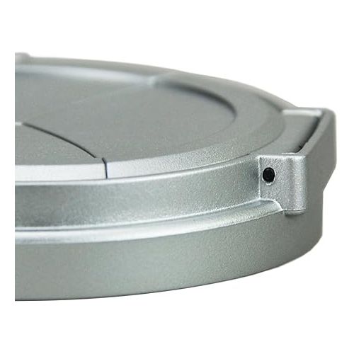  JJC Silver LX100 Auto SELF-RETAINING Protective Lens Cap, Compatible with Panasonic Lumix LX100 LX100 II Leica D-LUX Typ 109 D-LUX 7, LX100II Mark II M2, D LUX 7 Lense Cap, 43mm MRC Nano MC UV Filter