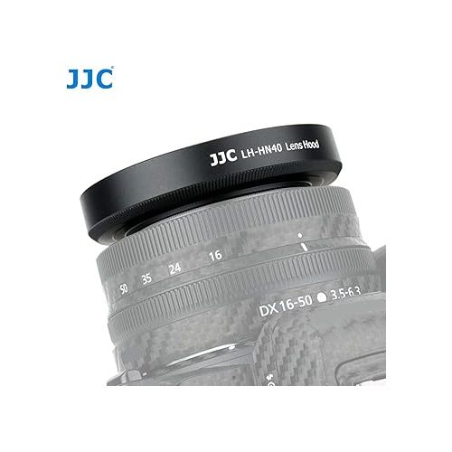  Fotasy JJC Dedicated Black Screw-in Lens Hood Shade for Nikon NIKKOR Z DX 16-50mm f/3.5-6.3 VR, Replace HN-40 Lense Hood, Compatible with 46mm Cap,LH-HN40P