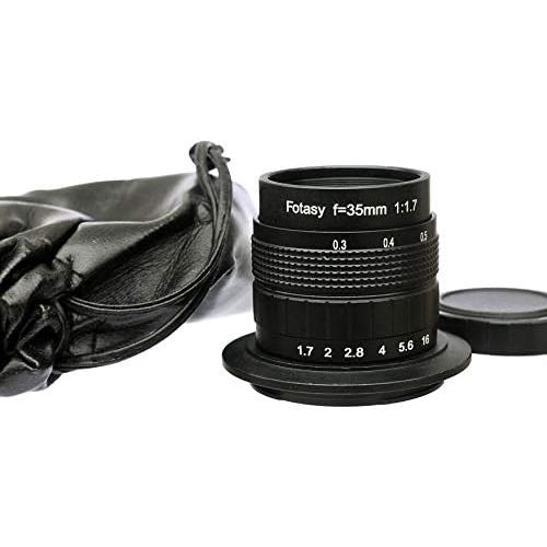  [아마존베스트]Fotasy 35MM F1.7 Lens for Sony E-Mount Camera, Multi Coated Manual E-mount Lens fits Sony NEX-5R NEX6 NEX7 a3100 a51000 a6000 a6100 a63000 a6400 a6500