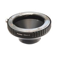 Fotasy NK Lens to C Mount Adapter, Nikon F Mount Lens to 16mm Cine Mount Adapter, Compatible with Cine Movie Making System/C Mount CCTV Camera/C-Mount Microscope Cameras