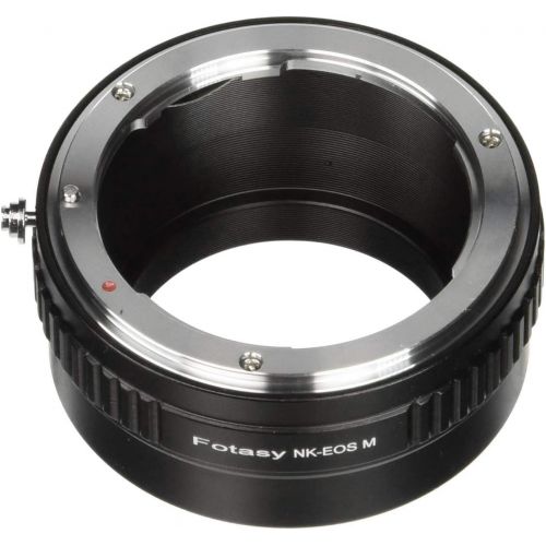  Fotasy Manual Nikon Lens to Canon EF-M Mount Adapter, Nikon F EFM, Nikon F EOS M Adapter, EFM NK Adaptor, fits Nikon Lens & Canon EOS-M Mirrorless Cameras M1 M2 M3 M5 M6 M6 Mark II