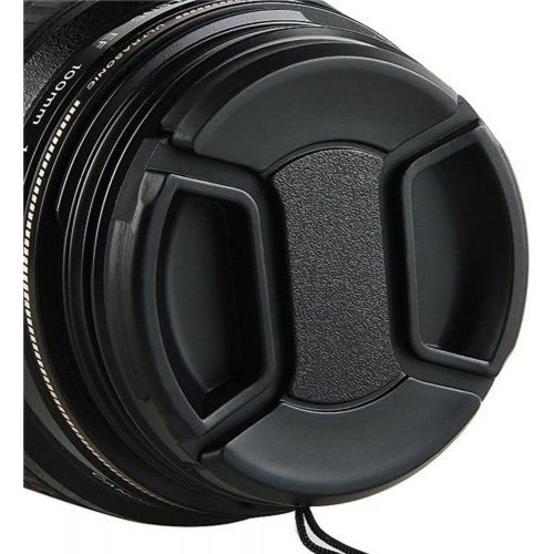  Fotasy (5 Packs Bundle) 55MM Front Lens Filter Snap On Pinch Cap, 55 mm Protector Cover for DSLR SLR Camera Lense