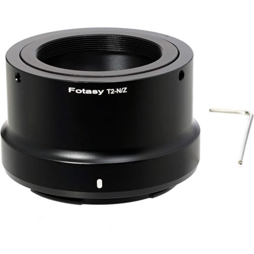  Fotasy Adjustable T Mount Lens to Nikon Z Mount Adapter, T2 Nikon Z Mount Adapter, T2 Z Mount, T2 Nikon Z Adapter fits T / T2 Lense & Nikon Z Mirrorless Camera Z5 Z50 Z6 Z7 Z6 II Z