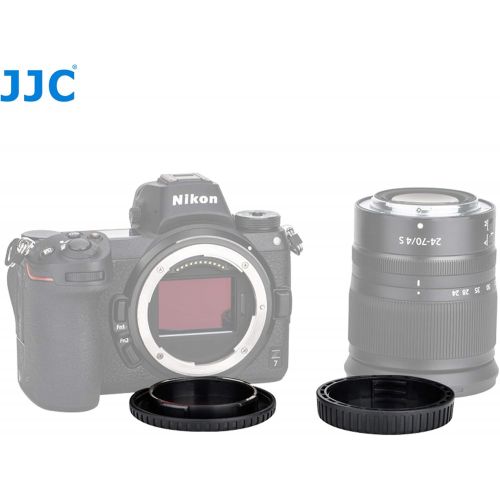  Fotasy (2 Pack) JJC Z Mount Body Cap & Rear Lens Cap, for Nikon Z Camera Lens, Nikon Z-Mount Lense Rear Cap, Body Sensor Protective Caps, Compatible with Nikon Z Mirrorless Camera Z5 Z50