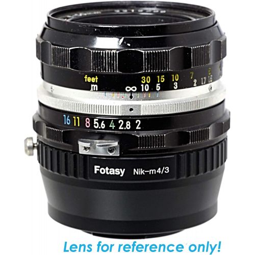  Fotasy Manual Nikon Lens to M43 Adapter, F Mount MFT Converter, fit Olympus E-PL8 E-PL9 E-M1 E-M5 E-M10 I II III E-PM2 E-PM1 Pen-F E-M1X/ Panasonic G7 G9 GF8 GH5 GX7 GX8 GX9 GX85 G