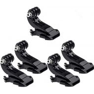 (5 Packs) Fotasy Vertical Surface J-Hook Buckle Mount Adapter, J Hook Clip Helmet Mount for GoPro Hero 2 3 3+ 4 5 6 7 8