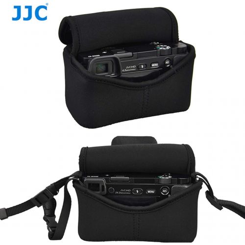  Fotasy JJC Black Ultra Light Neoprene Camera Case Pouch Bag for Sony Alpha a6600 a6500 a6400 a6300 a6100 a6000 a5100 with Sony SELP1650 16-50mm Zoom Pancake Lens, Size 120 x 73 x 87mm (W