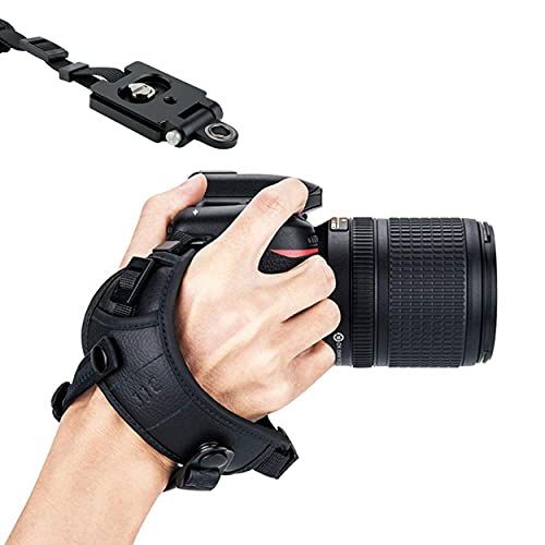  Fotasy JJC HS-PRO1M Pro Hand Grip Strap for DSLR, W QR Arca Type Plate, Camera Hand Strap for Canon 5D II III ID 6D II 7D II 80D Nikon D850 D810 D800 D750 D700 D5 D4s D4 D7500 D3500 Sony