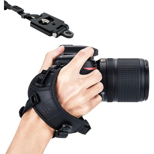  Fotasy JJC HS-PRO1M Pro Hand Grip Strap for DSLR, W QR Arca Type Plate, Camera Hand Strap for Canon 5D II III ID 6D II 7D II 80D Nikon D850 D810 D800 D750 D700 D5 D4s D4 D7500 D3500 Sony