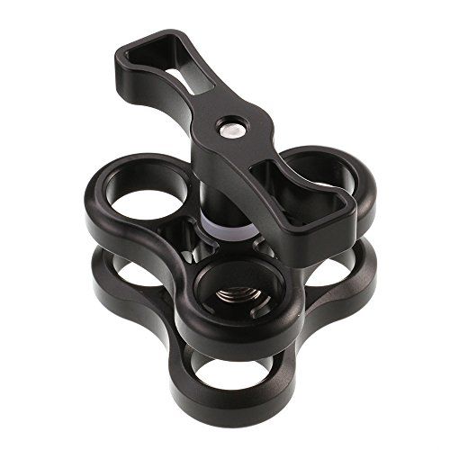  Foto4easy Ball Clamp Mount 3 Holes for Underwater Diving Camera Arm Tray GoPro Vedio Light