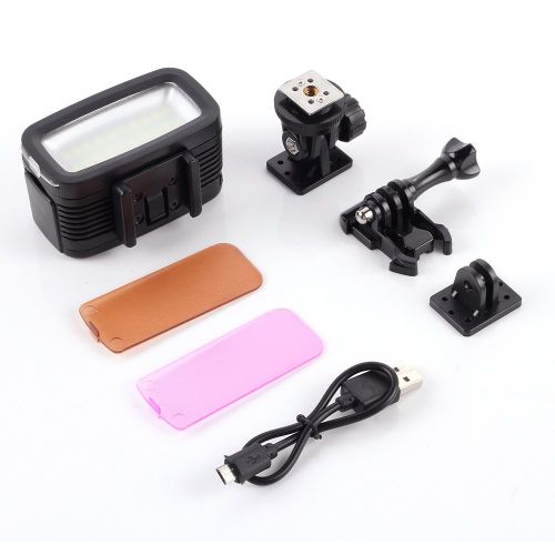  Foto4easy 40m 130ft Waterproof Underwater Diving LED Night Light With Mount for GoPro Hero 3 4