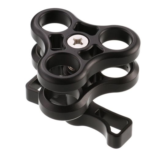  Foto4easy Ball Clamp Mount 3 Holes for Underwater Diving Camera Arm Tray GoPro Vedio Light