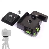 Fotoconic QR-40 Quick Release Plate with Clamp Adapter, Double Insurance Lock, 1/4 Screw for DSLR Camera Camcorder Tripod Monopod Ball Head