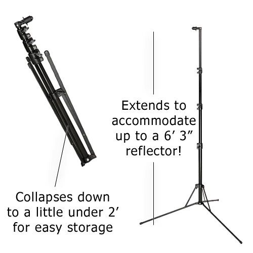  FotodioX Collapsible Portable Backdrop (8 x 14', Chromakey Green with 7' Stand)