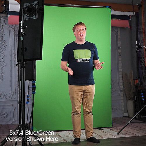  FotodioX Portable Background Kit (5 x 5', Chroma Blue/Green)