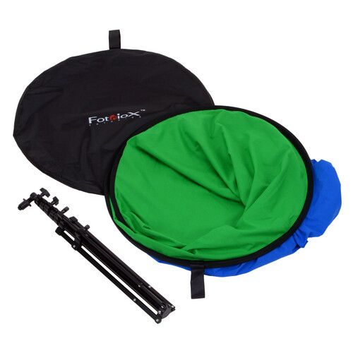  FotodioX 2-in-1 Collapsible Background Kit (5 x 7', Chroma Blue/Green)