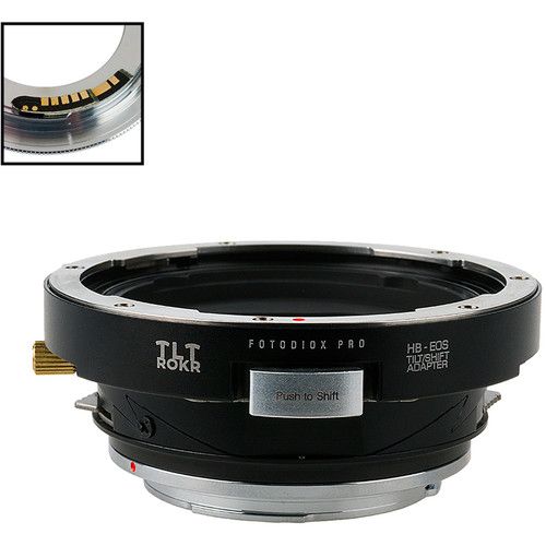  FotodioX Pro TLT ROKR Tilt-Shift Lens Mount Adapter with Generation v10 Focus Confirmation Chip for Hasselblad V-Mount Lens to Canon EF or EF-S-Mount Camera