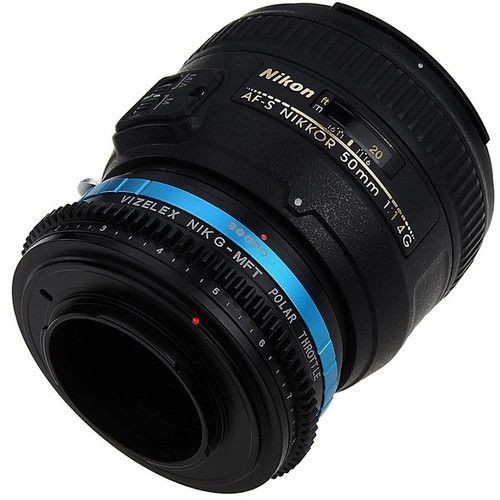  FotodioX Nikon F Lens to Micro Four Thirds Camera Vizelex Polar Throttle Adapter
