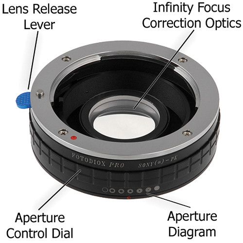  FotodioX Pro Lens Mount Adapter for Sony A Lens to Pentax K Mount Camera