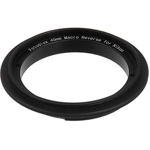  FotodioX 49mm Reverse Mount Macro Adapter Ring for Nikon F-Mount Cameras