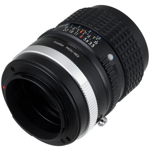  FotodioX Mount Adapter with Aperture Control Dial for Pentax K-Mount AF Lens to Sony E-Mount Camera