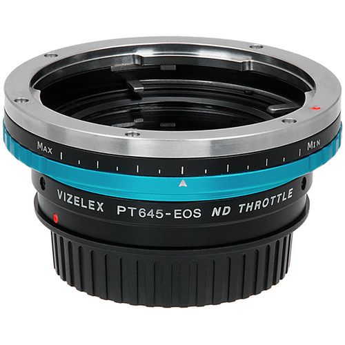  FotodioX Vizelex ND Throttle Lens Mount Adapter for Pentax 645-Mount Lens to Canon EF-Mount Camera