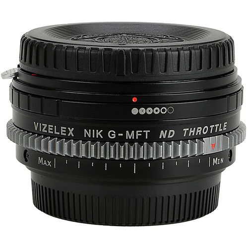  FotodioX Vizelex Cine ND Throttle Lens Mount Adapter for Nikon F-Mount, G-Type Lens to Micro Four Thirds-Mount Camera