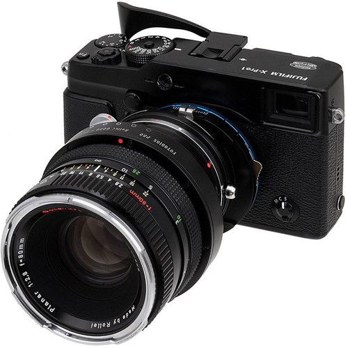  FotodioX Pro Lens Mount Shift Double Adapter for Rollei 6000 and Canon EOS Lenses to Fuji X-Series Mount