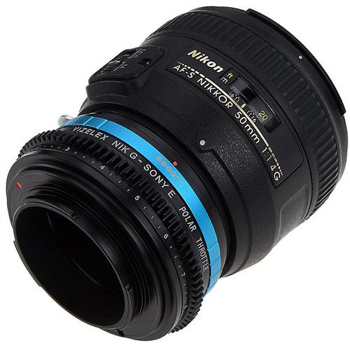  FotodioX Nikon F Lens to Sony E-Mount Camera Vizelex Polar Throttle Adapter