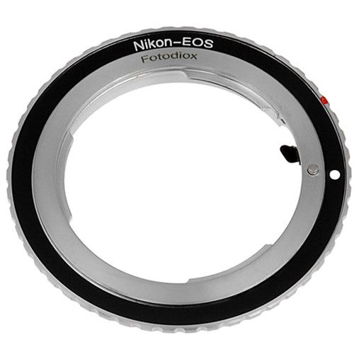  FotodioX Lens Mount Adapter with Generation v10 Focus Confirmation Chip for Nikon F-Mount Lens to Canon EF or EF-S Mount Camera