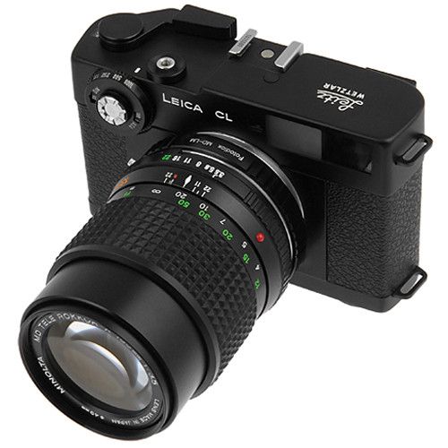  FotodioX Minolta MD/MC Pro Lens Adapter with Built-In Iris Control for Leica M-Mount Cameras