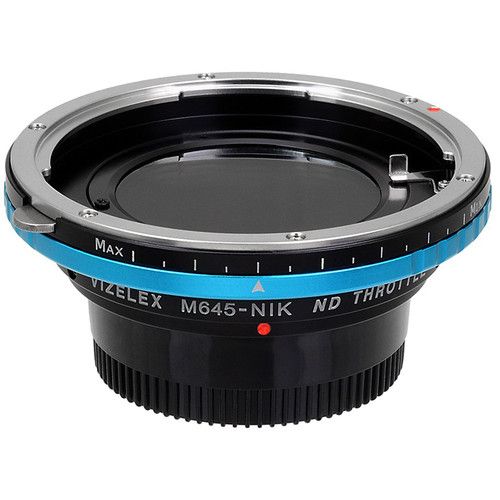  FotodioX Vizelex Pro ND Throttle Lens Mount Adapter for Mamiya 645-Mount Lens to Nikon F-Mount Camera
