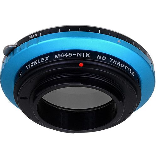  FotodioX Vizelex Pro ND Throttle Lens Mount Adapter for Mamiya 645-Mount Lens to Nikon F-Mount Camera