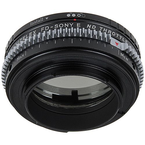 FotodioX Vizelex Cine ND Throttle Lens Mount Adapter for Canon FD or FL-Mount Lens to Sony E-Mount Camera