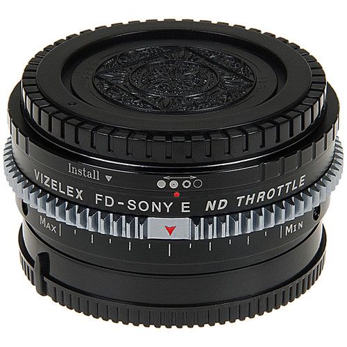  FotodioX Vizelex Cine ND Throttle Lens Mount Adapter for Canon FD or FL-Mount Lens to Sony E-Mount Camera