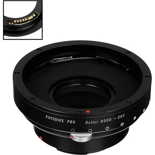  FotodioX Pro Lens Mount Adapter with Generation v10 Focus Confirmation Chip for Rolleiflex 6000-Mount Lens to Canon EF or EF-S Mount Camera