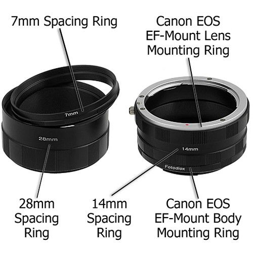  FotodioX Macro Extension Tube Set for Canon EOS (EF, EF-S) Cameras: for Extreme Close-Up Photography