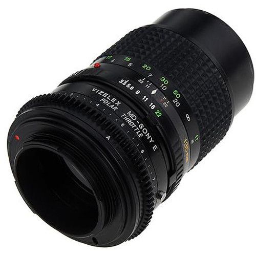  FotodioX Minolta MD Lens to Sony E-Mount Camera Vizelex Polar Throttle Adapter