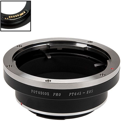  FotodioX Pro Lens Mount Adapter with Generation v10 Focus Confirmation Chip for Pentax 645-Mount Lens to Canon EF or EF-S Mount Camera