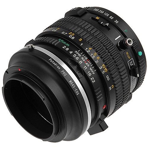  FotodioX Pro Lens Mount Adapter for Mamiya 645 Lens to Canon EF-Mount Camera