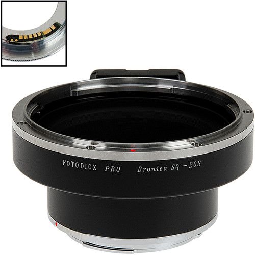  FotodioX Pro Lens Mount Adapter with Generation v10 Focus Confirmation Chip for Bronica SQ-Mount Lens to Canon EF or EF-S Mount Camera